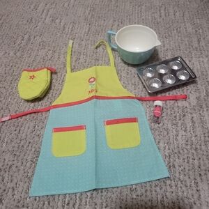 American Girl Doll Baking Set Apron